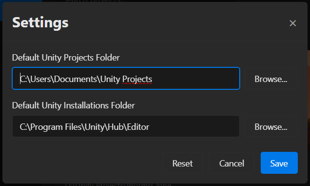 Configuring default settings